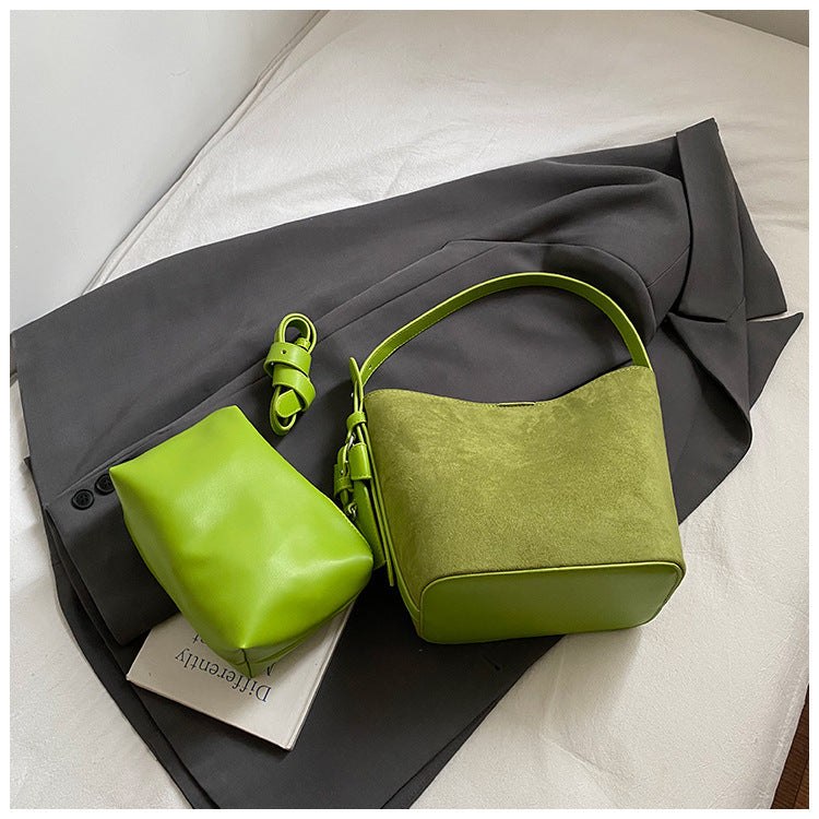 Retro Bucket Bag for Women Stylish Crossbody Purse