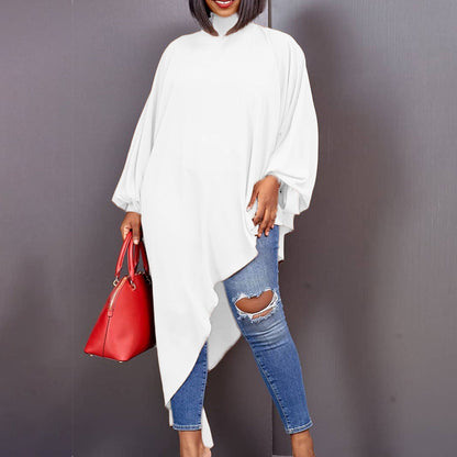 Irregular Hem Chiffon Maxi Dress Casual Loose Women'S Clothing