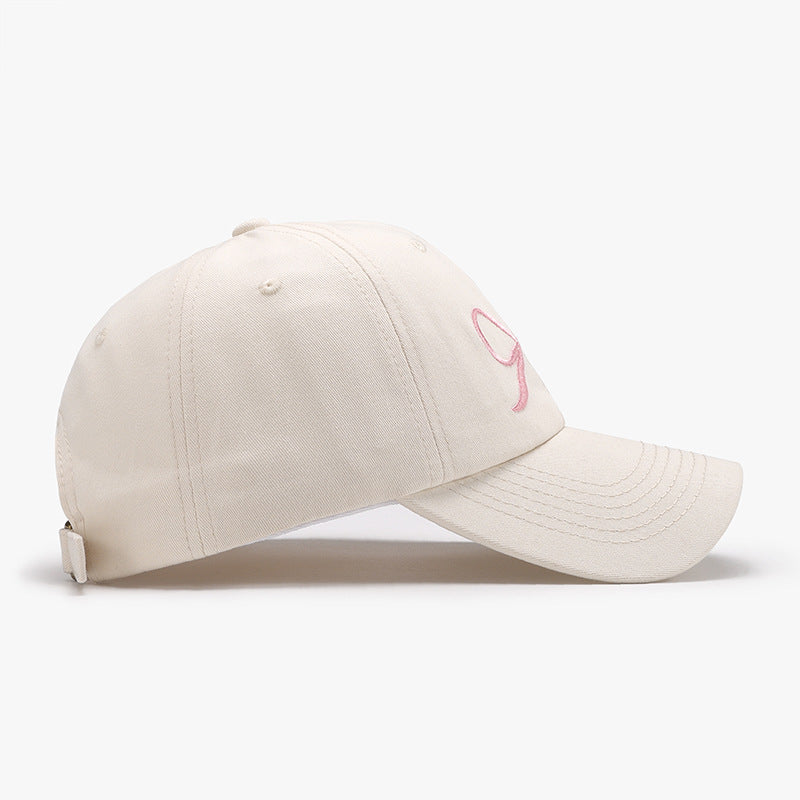 Cute Bow Embroidered Breathable Baseball Cap