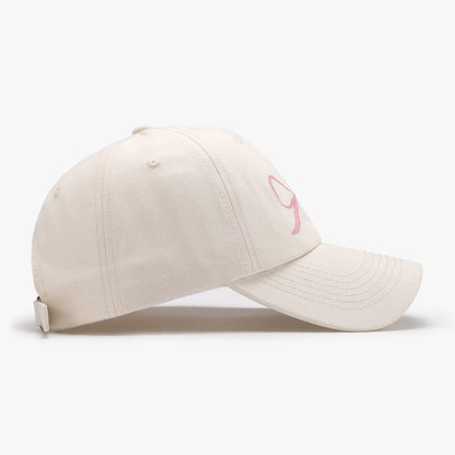 Cute Bow Embroidered Breathable Baseball Cap