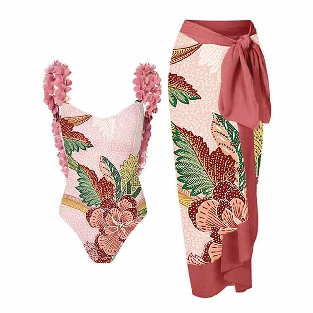 Ruffle Backless Swimwear String Cover