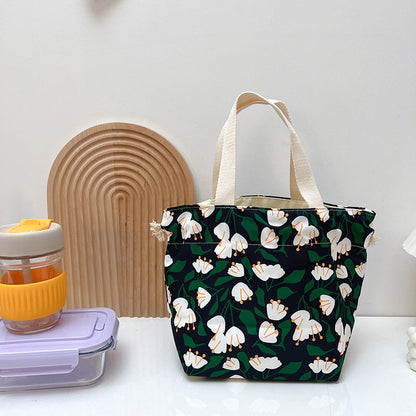 Trendy Waterproof Lunch Bag with Drawstring Closure