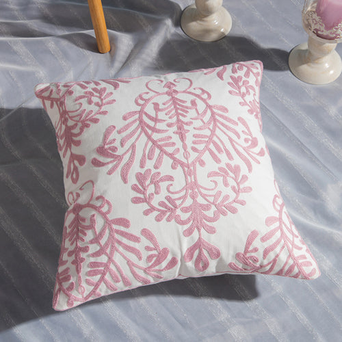 Towel Embroidered Cushion Cover Pillow Cover 45X45 Cotton Canvas Backrest Sofa Fresh Nordic Fashion