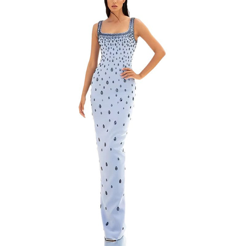 Elegant Sequin-Embellished Long Maxi Dress