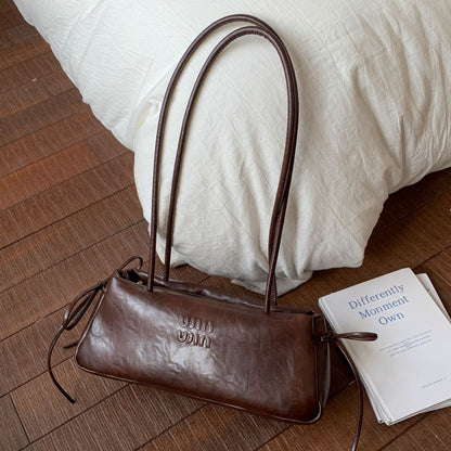 Trendy Soft Leather Tote Bag Large Capacity Shoulder Bag