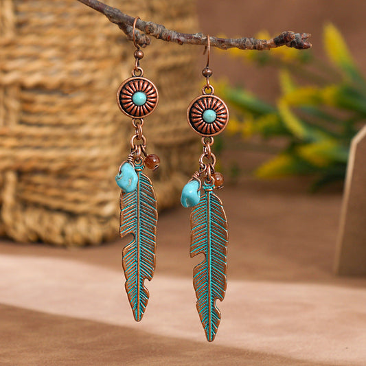 Vintage Metal Tassel Earrings Creative Bohemian Jewelry