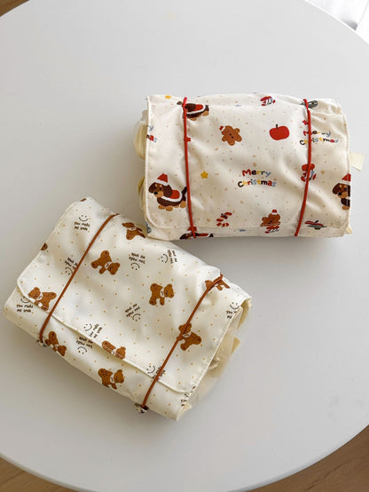 Cute Bear Makeup Bag Portable Large Capacity Travel Organizer
