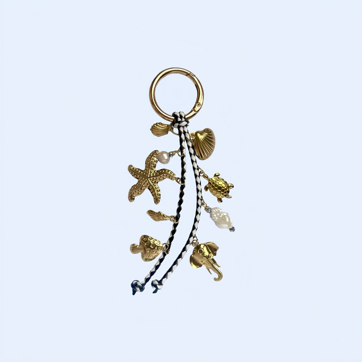 Retro Ocean Pendant Braided Bag Charms