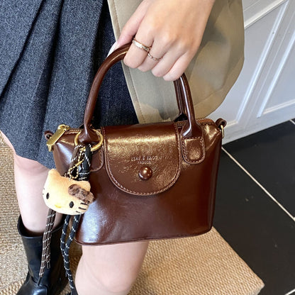 Trendy Fashion Handbag Retro Crossbody Bag PU Leather