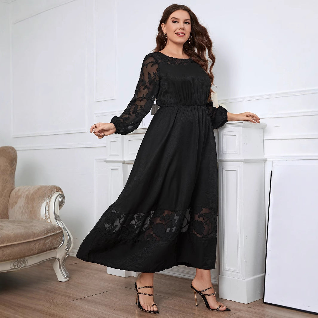 Chic Black Lace Midi Dress For Effortless Elegance