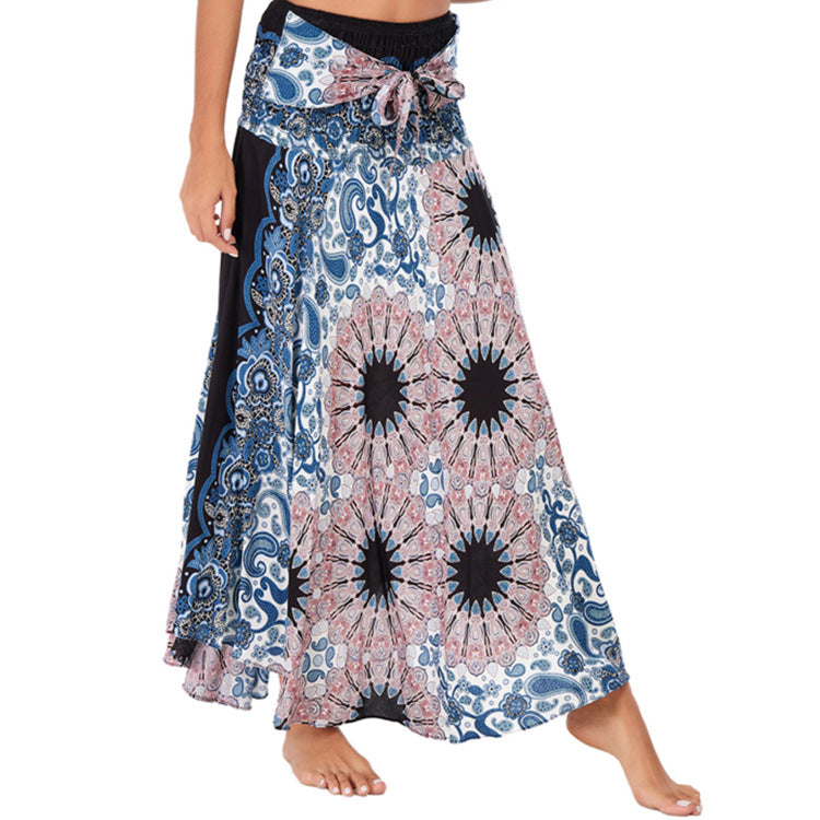 Leisure In Spring And Summer Asia Style Half Skirt Holiday Skirt Big Hem Skirt