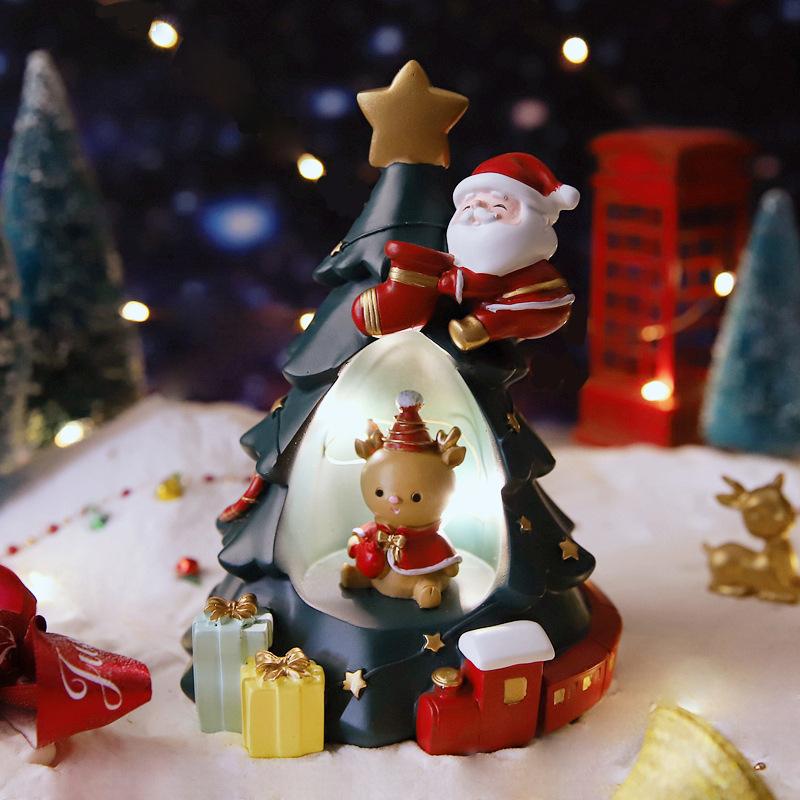 Christmas Star Lights Small Night Lights Decorations Scene Layout Luminous Decorations Santa Claus Gifts Snowman Gifts