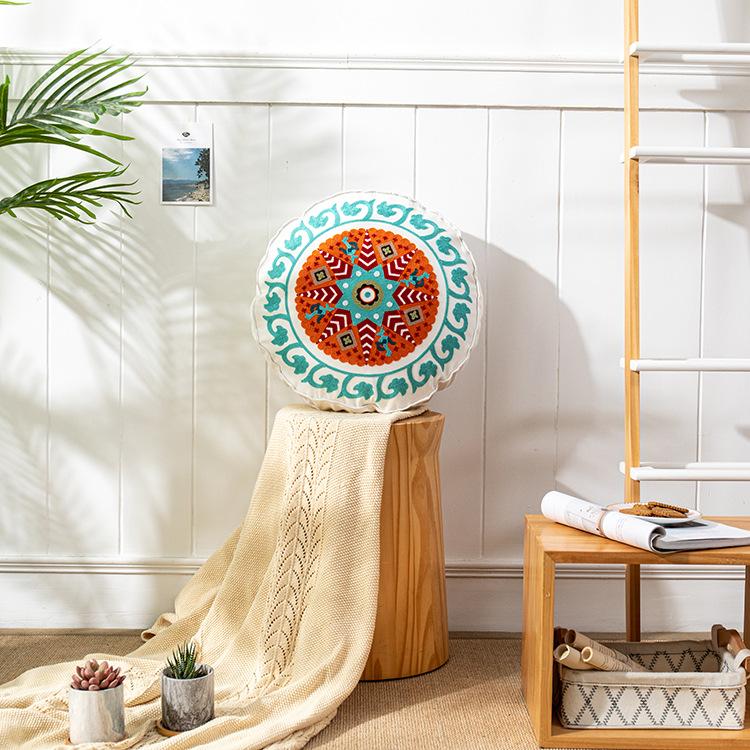 New Exotic Moroccan Style Cushion Cover Famous Family Style Round Cushion Cover Famous Hotel Model Room Pillow Cover