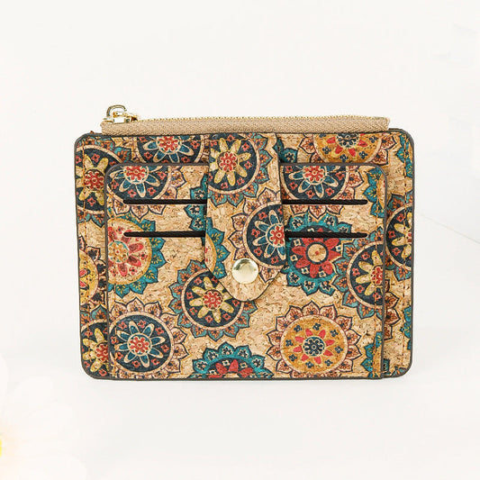 Vintage Cork Print Card Cases Wallets