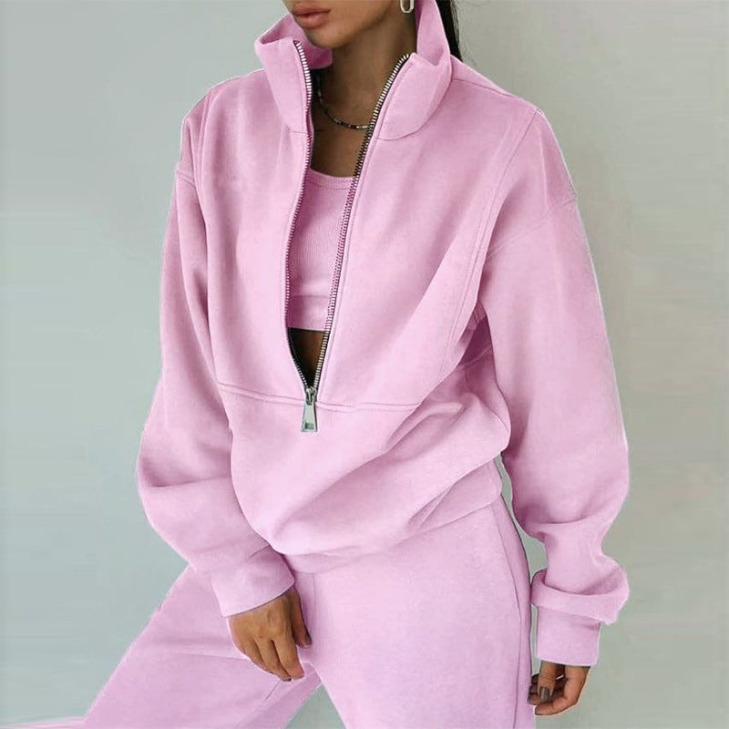 Trendy Casual Two-Piece Sweatshirt Set for Women