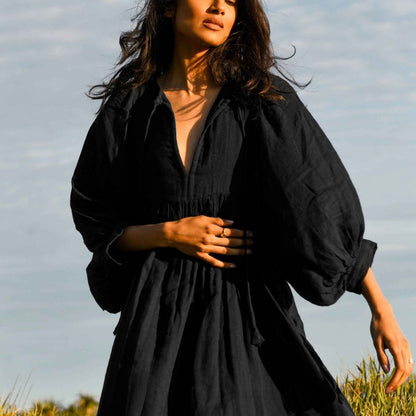 Cross-Border Fashion New Spring Summer Women'S Large Size Loose Balloon Sleeve Casual Sweet Fresh Girly Dress