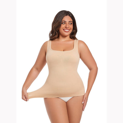 Seamless High-Waisted Long Tank Top Shaping Bodysuit