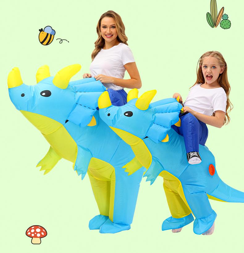 Halloween Children'S Costume Dinosaur Inflatable Clothes Adult Kids Dinosaur Clothes Mounts Tyrannosaurus Christmas