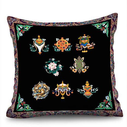 Tibetan Ethnic Style Thangka Cushion Pillow