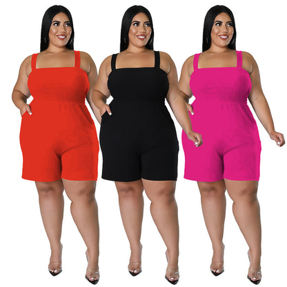 Chic Solid Color Slim-Fit Backless Jumpsuit