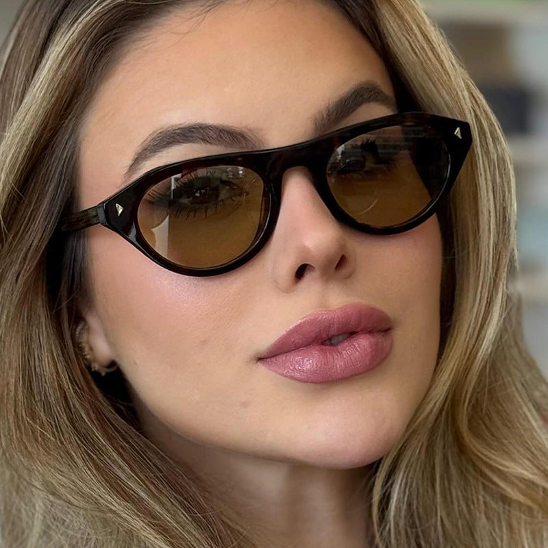 Fashion Oval Frame Sunglasses for Outdoor Activities