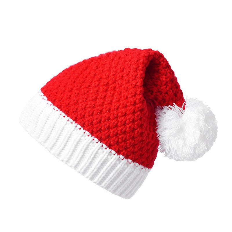 Winter Cable Knit Christmas Beanie Hat With Pom