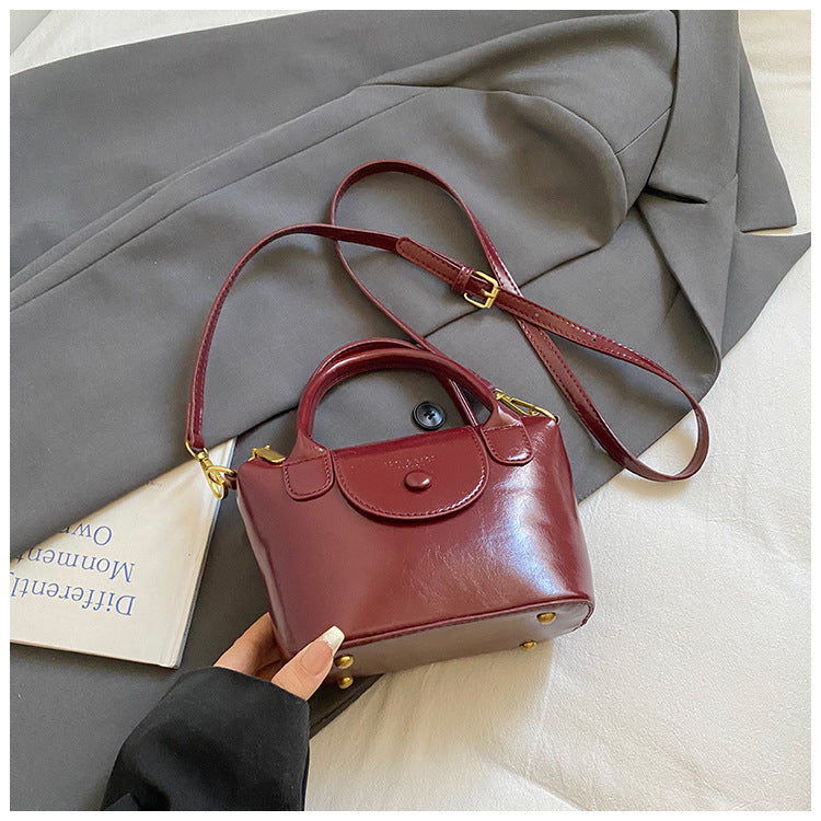 Trendy Fashion Handbag Retro Crossbody Bag PU Leather