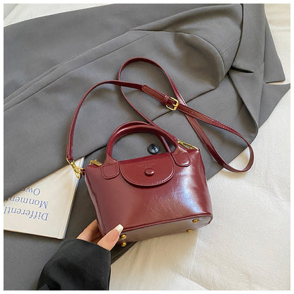 Trendy Fashion Handbag Retro Crossbody Bag PU Leather
