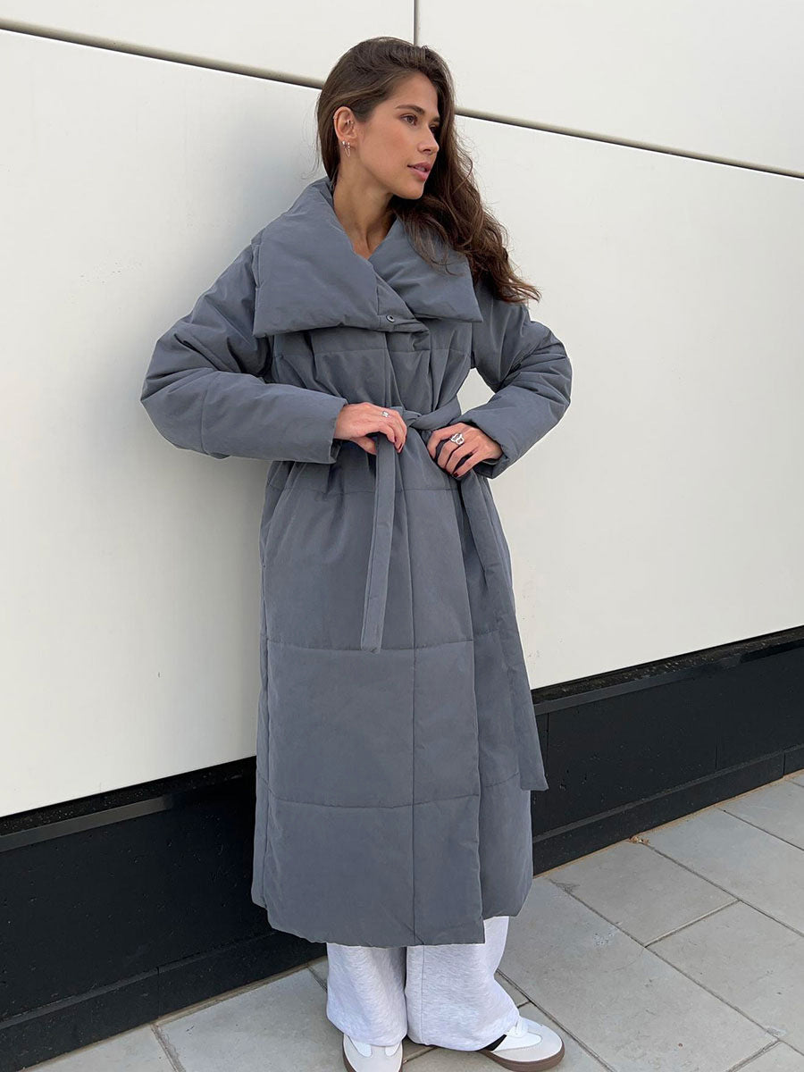 Long Cotton Jacket Casual Warm Coat
