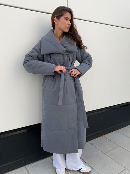 Long Cotton Jacket Casual Warm Coat