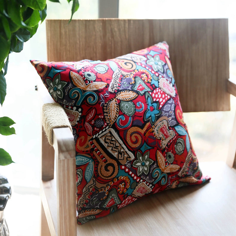 Cotton And Linen Ethnic Style South East Asia Sofa Throw Pillow Case Cushion Cover