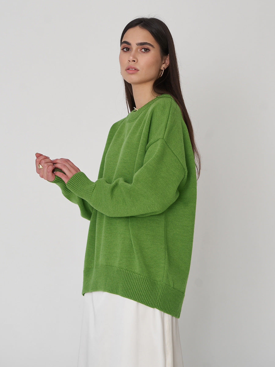 Solid Color Loose Casual Sweater
