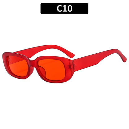 Trendy Square Frame Sunglasses Pink Lens Stylish Women's Eyewear