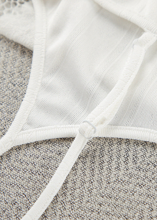 Knit Lounge Set White Lightweight Cozy Comfort