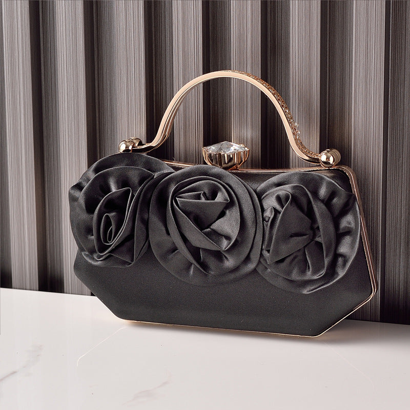 New Silk Floral Evening Clutch Bag for Parties