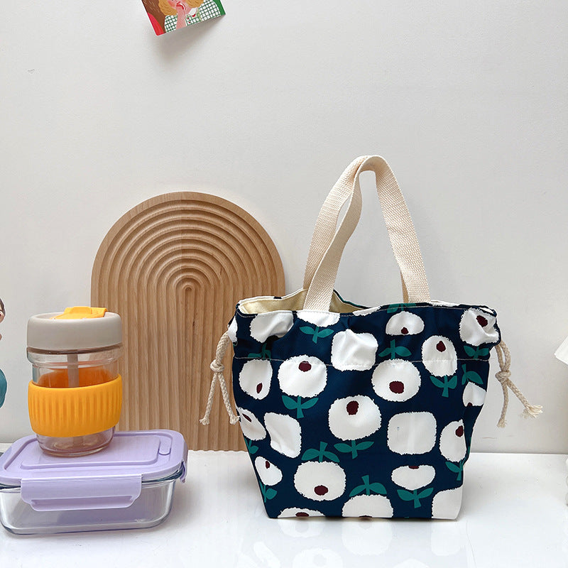 Trendy Waterproof Lunch Bag with Drawstring Closure