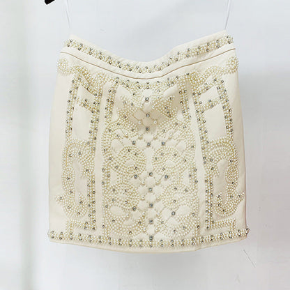Beaded Neckline Tank Top Skirt Set Trendy Casual Outfit