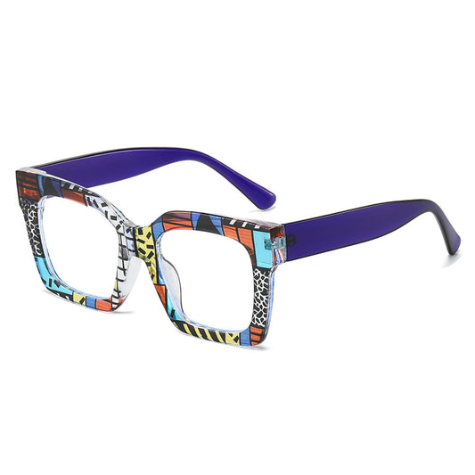 Trendy Floral Pattern Anti-Blue Light Glasses