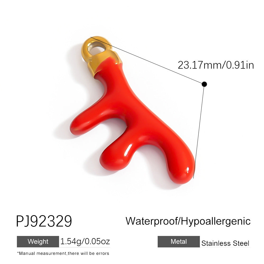 Stylish Ocean-Themed Stainless Steel DIY Pendant Heart Fish Charm