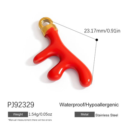 Stylish Ocean-Themed Stainless Steel DIY Pendant Heart Fish Charm