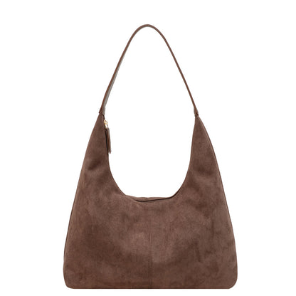 Vintage Suede Tote Commuter Underarm Bag