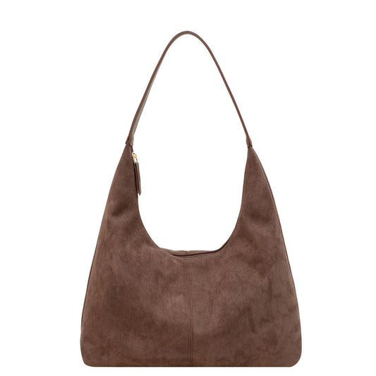 Vintage Suede Tote Commuter Underarm Bag