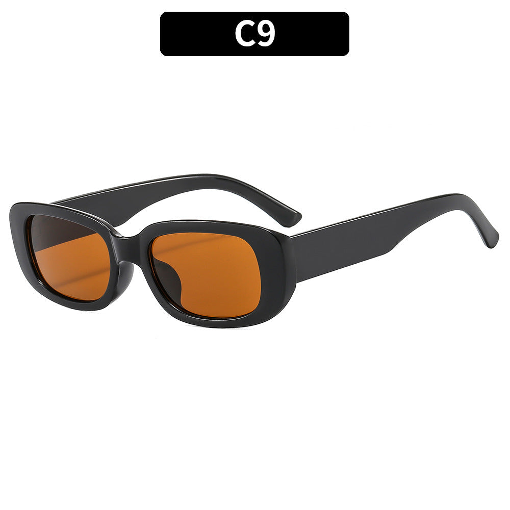 Trendy Square Frame Sunglasses Pink Lens Stylish Women's Eyewear