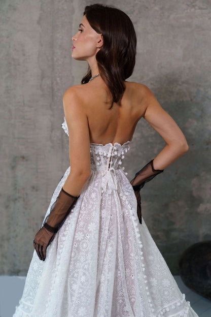 Summer New Women'S Lace Sexy Tube Top Swing Dress