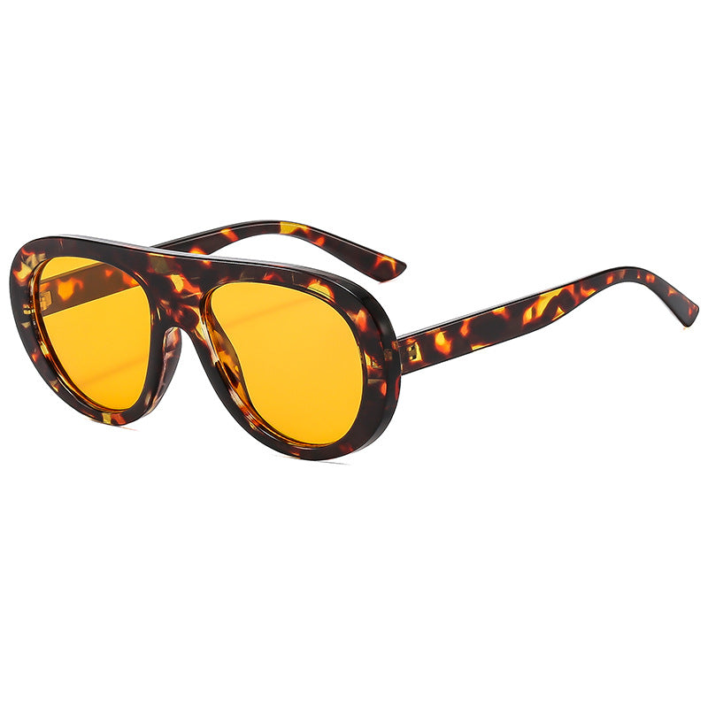 Elegant Oval Sunglasses Non-Polarized UV400 Protection