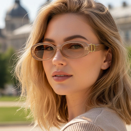 Vintage Oval Women's Summer Sunglasses UV400 Protection