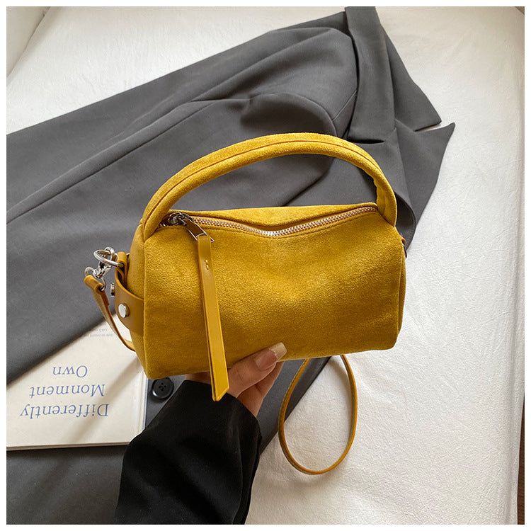 Retro Suede Handheld Pillow Bag Casual Shoulder Bag