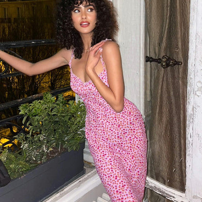 Floral Print Maxi Dress Comfortable Casual Summer Dress