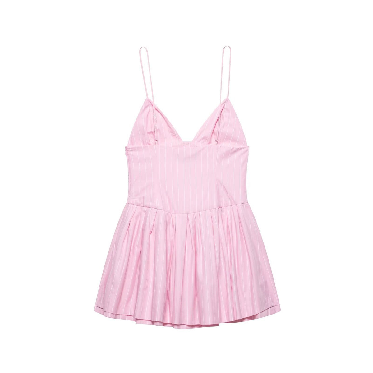 Bow Striped Spaghetti Mini Puffy Dresses