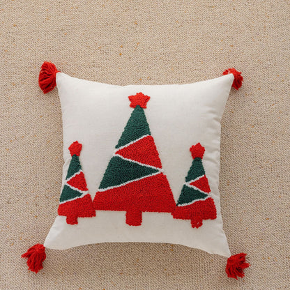 Square Christmas Holiday Decor Throw Pillow Covers